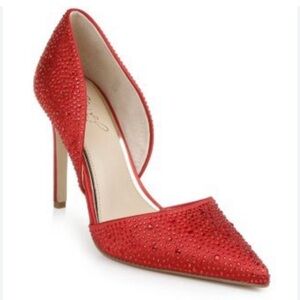 Badgley Mischka Jewel - Justise Red Embellished Heels